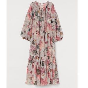 (New with tag) H&M Floral Chiffon Maxi Dress
